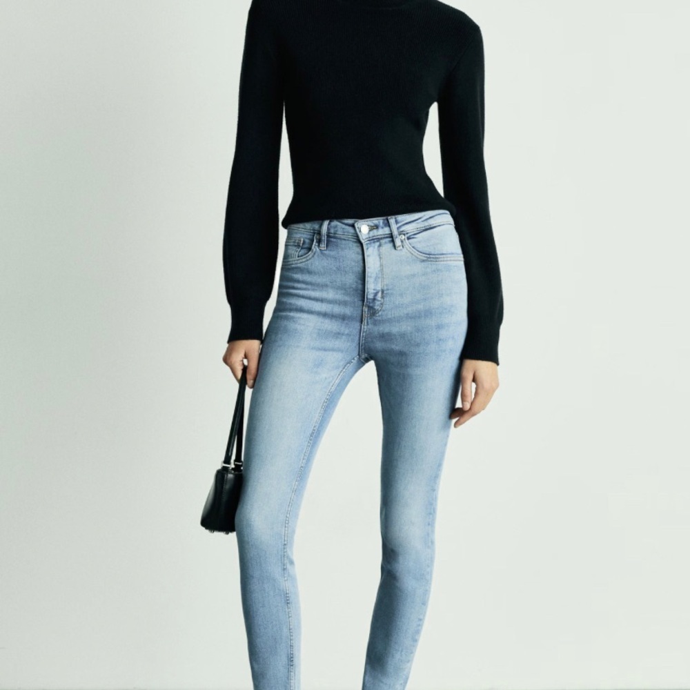 Mango Women's Light Blue Skinny Jeans 6